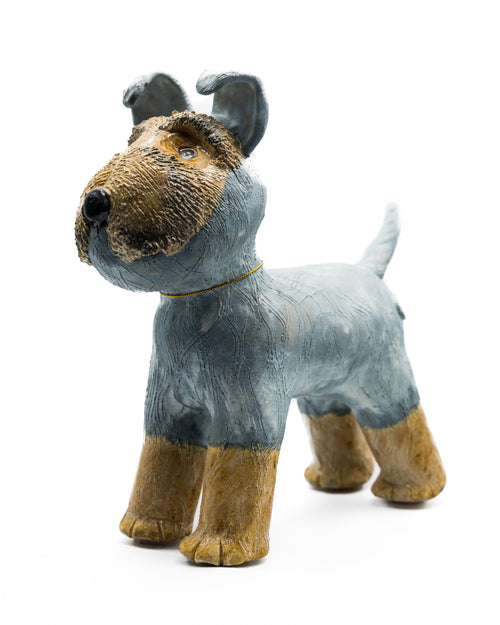 Ceramic Blue Schnauzer by Susan Morse