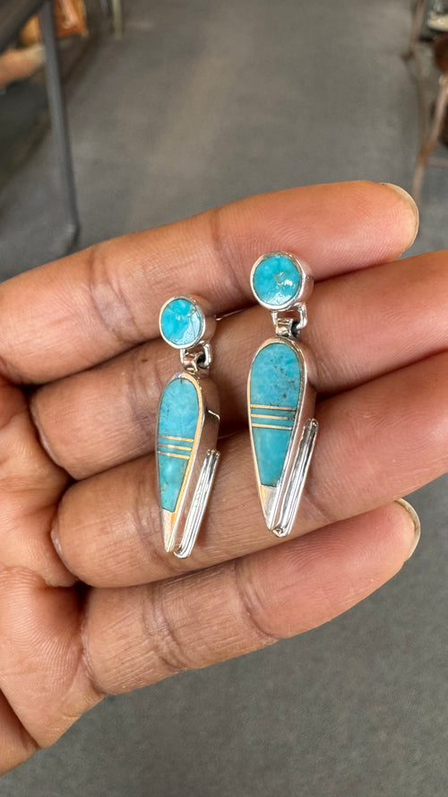 Arizona Blue Turquoise Earrings