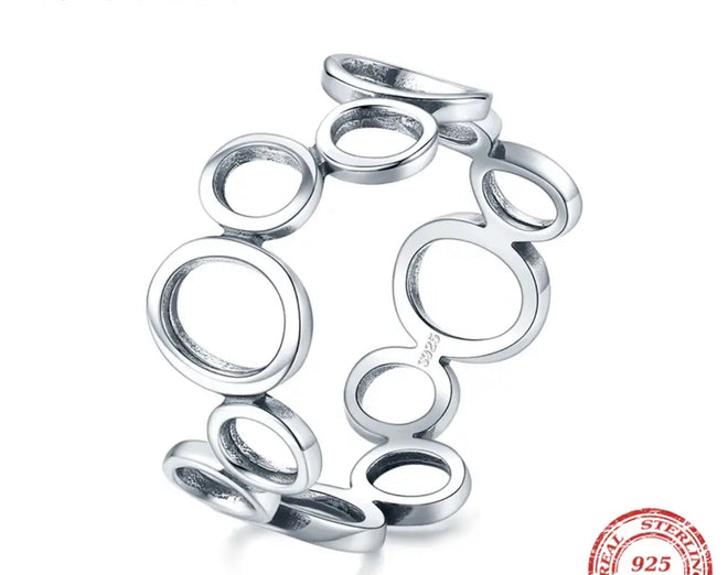 Irregular Circle Sterling Silver Ring