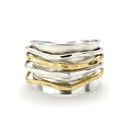 Silver + Gold Wave Wide Band