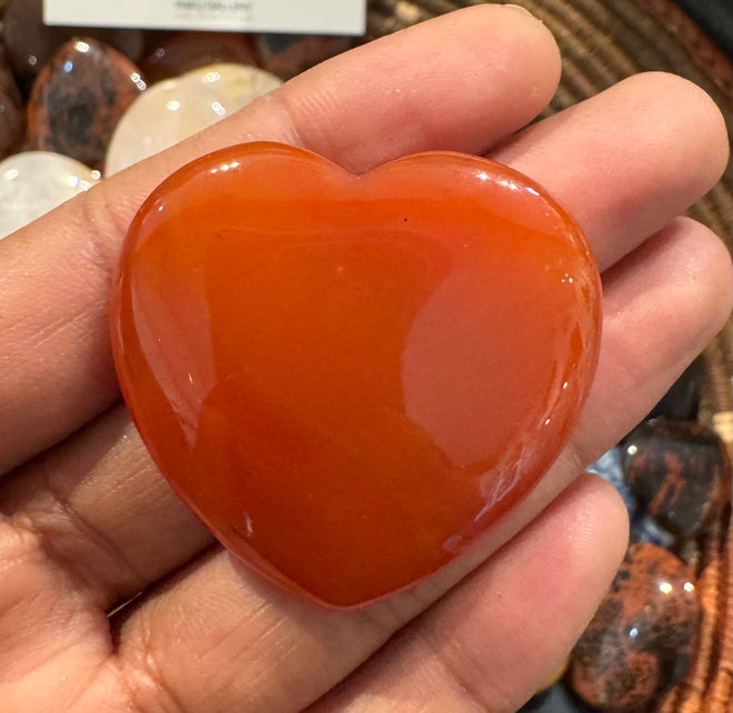 Large gemstone heart or stone 40mm