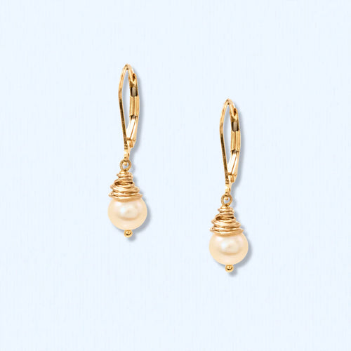 Golden Glow Pearl Earrings