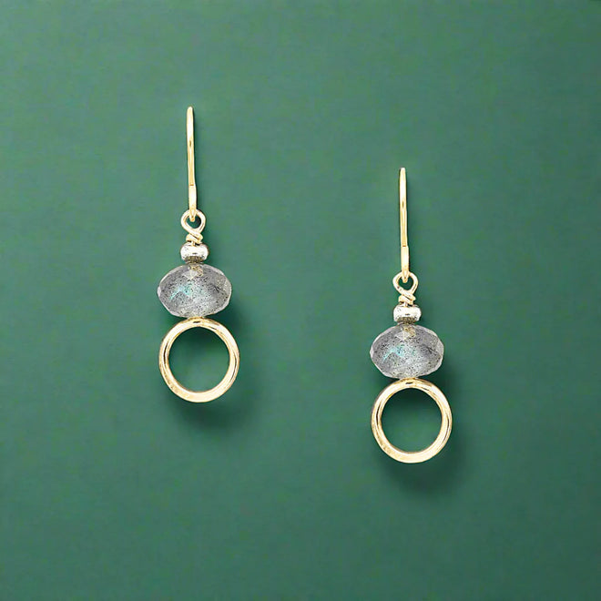 Lumina Golden Labradorite Earrings