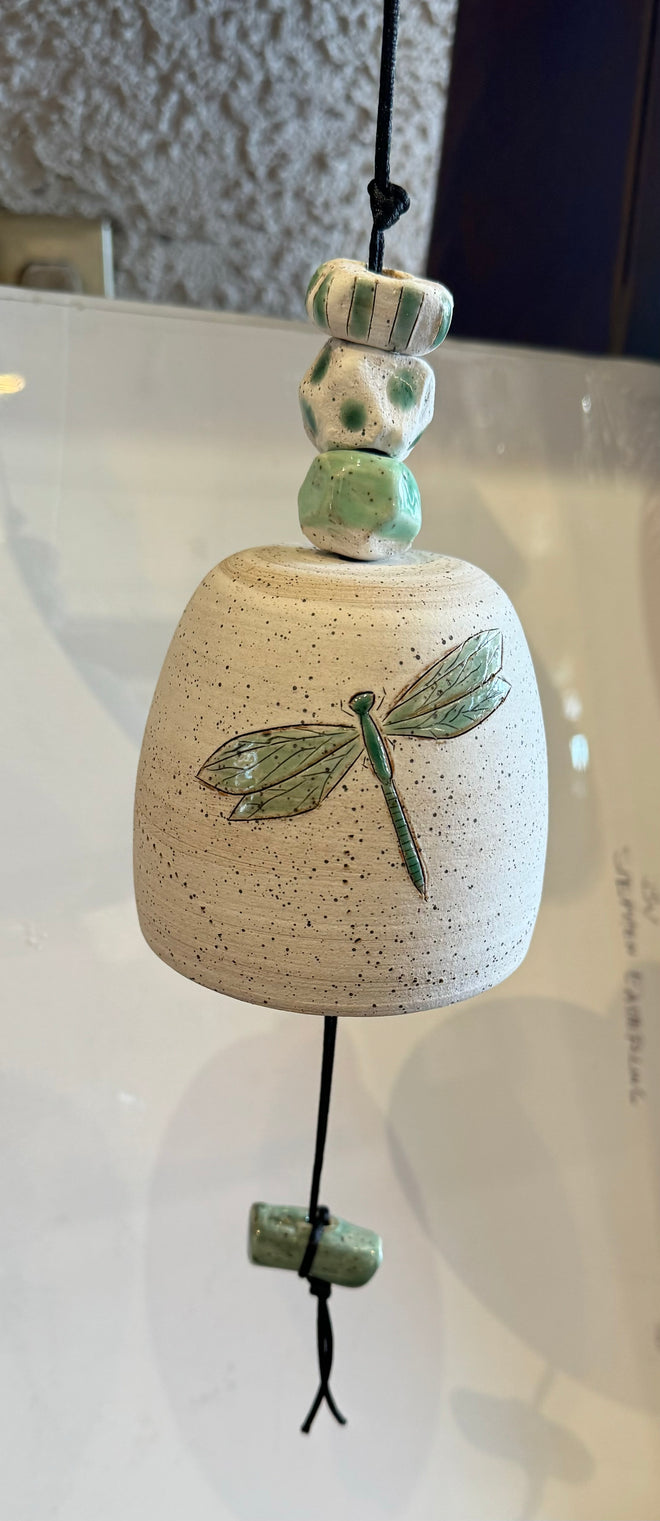 Handmade Dragonfly Ceramic Bell