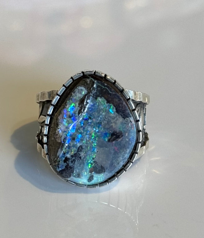 Boulder Opal Ring