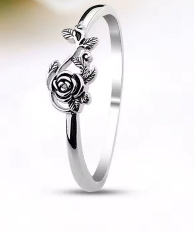 Sterling Silver Rose ring