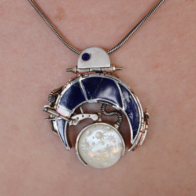 Moonrise Necklace handmade in Jerome AZ