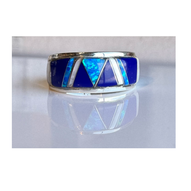 Lapis - Opal - Mother of Pearl Ring