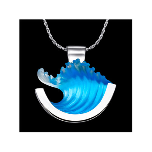 Curl Glass Wave Necklace