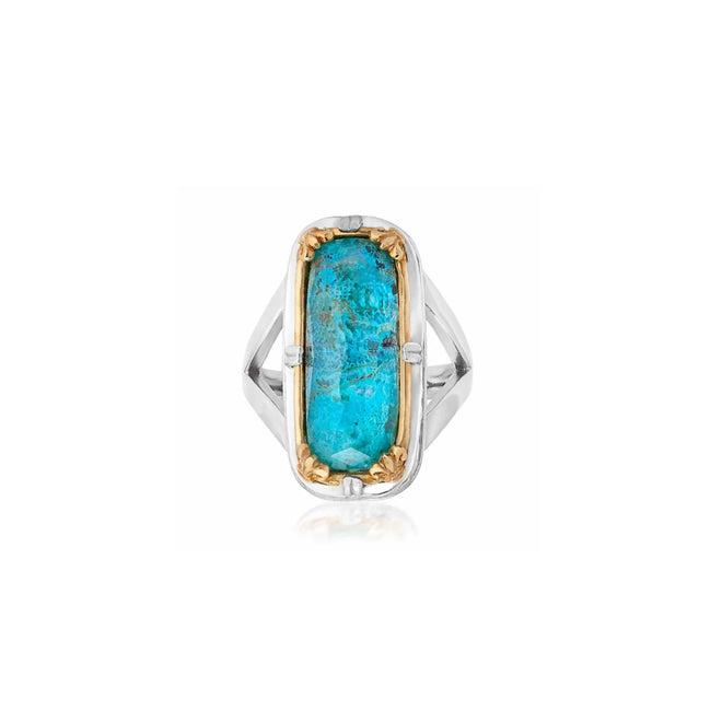 Rectangular Chrysocolla Ring