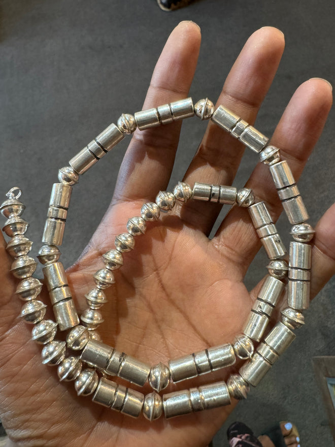 Navajo made sterling silver necklace