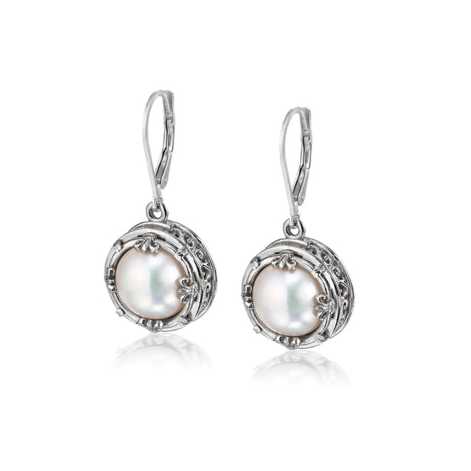 Large Round Pearl Earrings