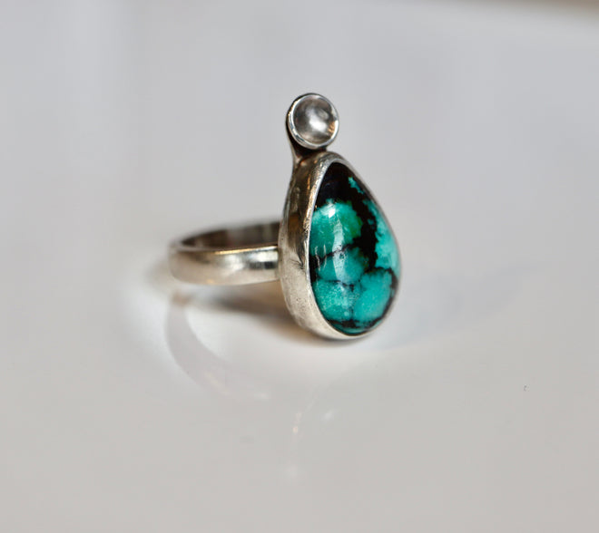 Turquoise Tear Drop Ring