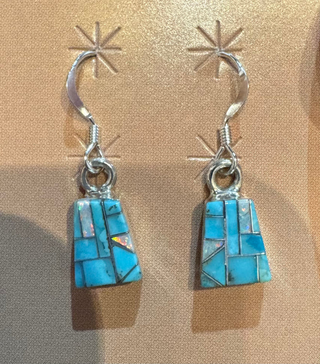 Turquoise & Opal Earrings