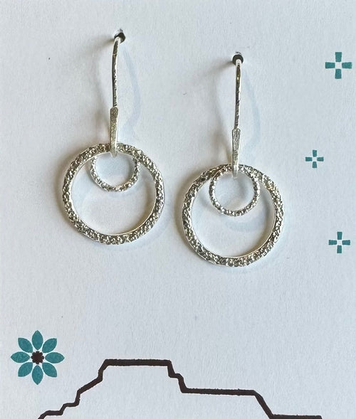 Two Moons Sterling Silver Drop Earrings