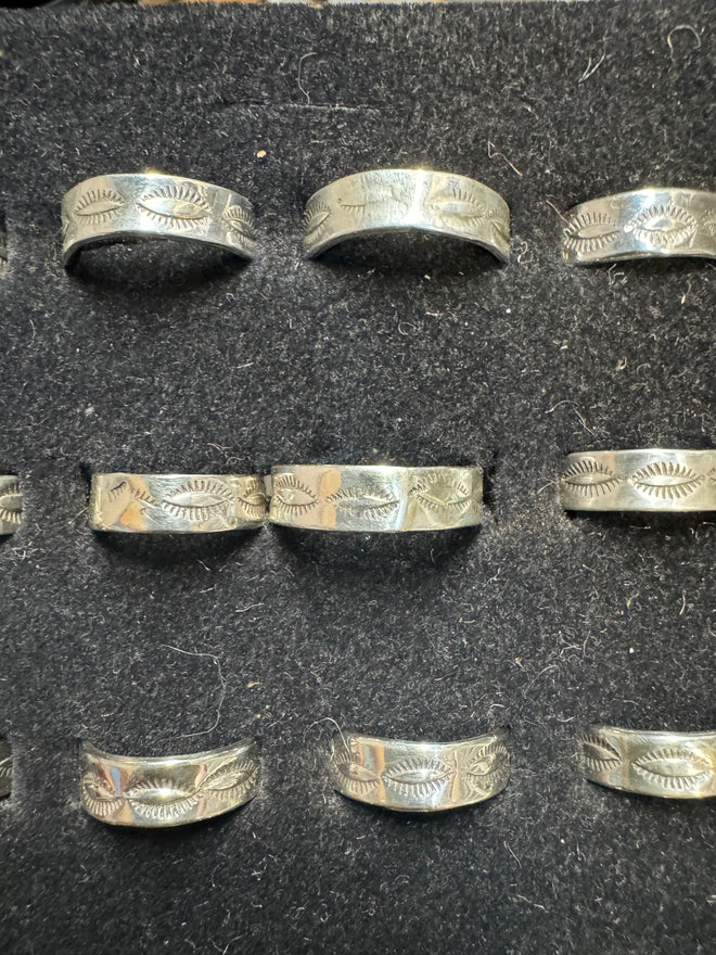 Navajo made sterling silver Ring Bands