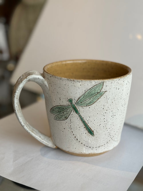 Handmade Dragonfly Ceramic Mug