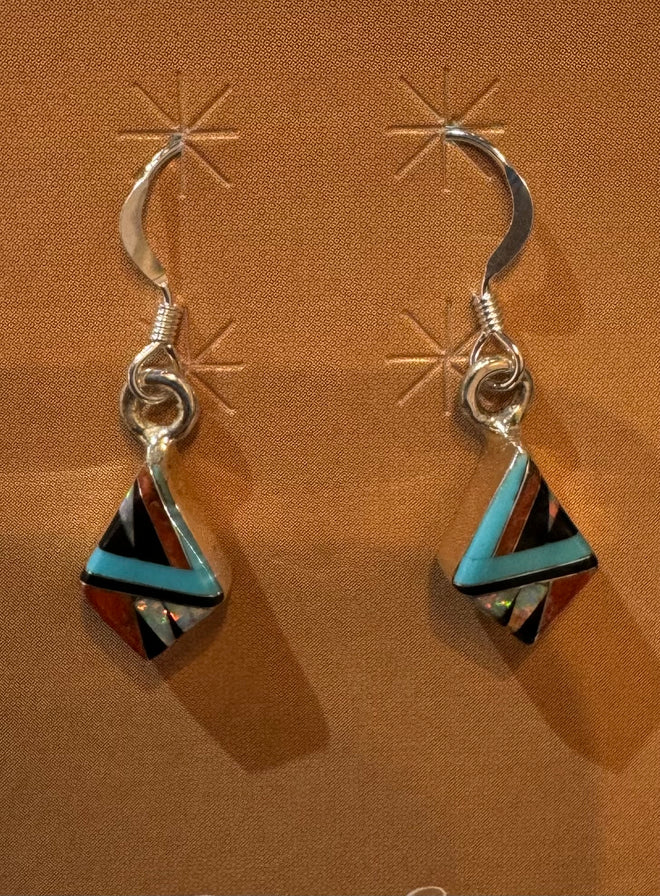 Multi Stone Dangle Earrings