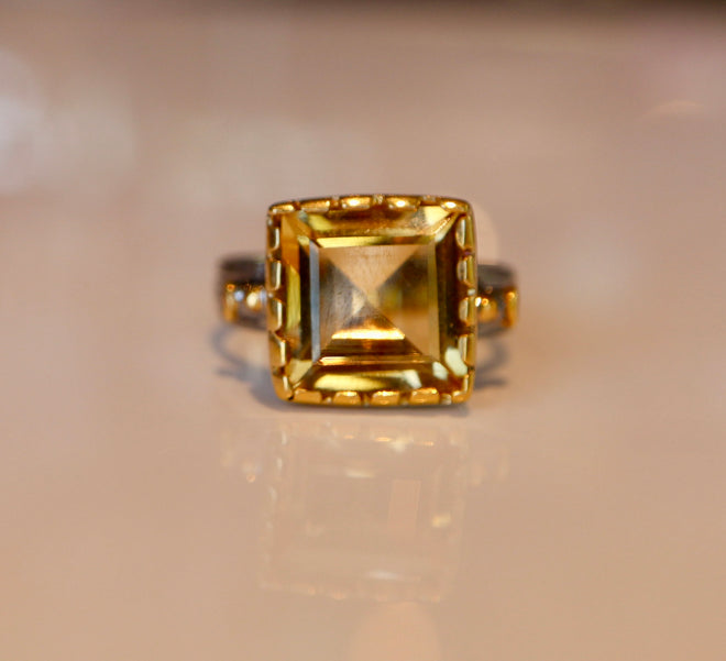 Citrine & Sapphire Ring