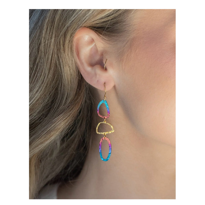 Multi Color Long Earrings