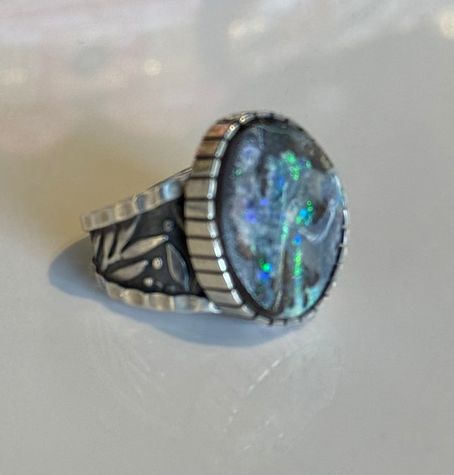 Boulder Opal Ring