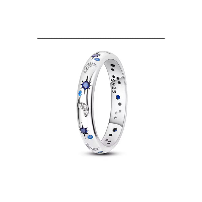 Sparkly Blue stone ring band