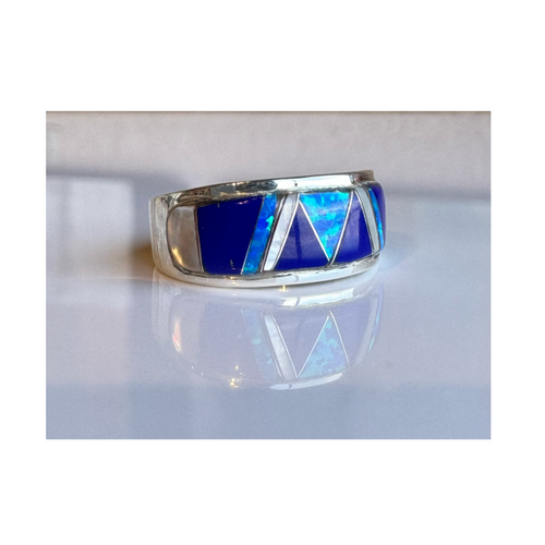 Lapis - Opal - Mother of Pearl Ring