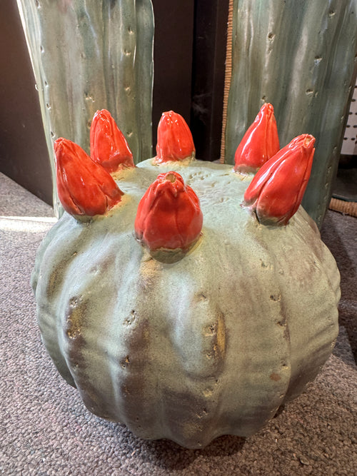 Handmade Ceramic Barrel Cactus