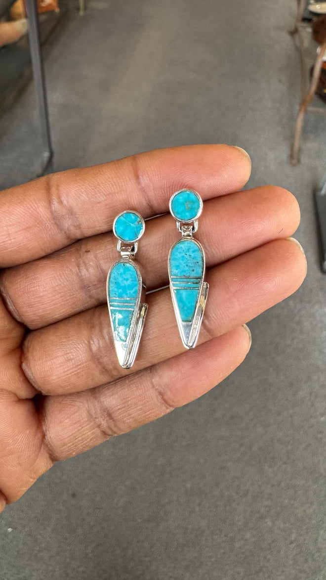 Arizona Blue Turquoise Earrings