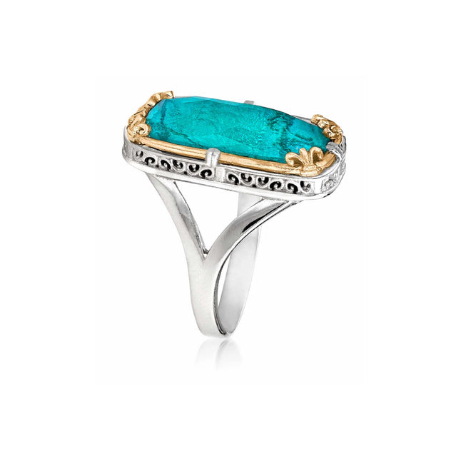 Rectangular Chrysocolla Ring