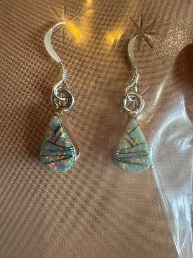 Small Pear Shape Opal Earrings