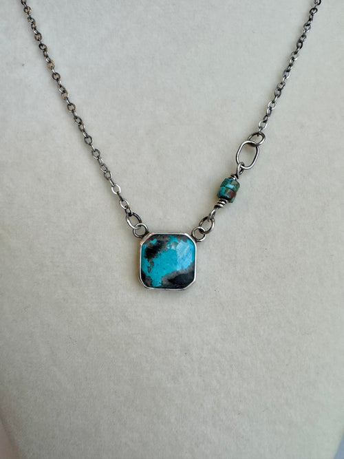 Hexagon Turquoise Necklace