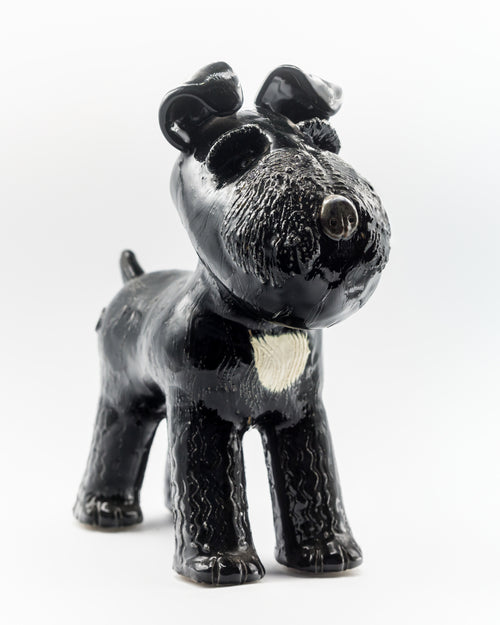 Ceramic Black Schnauzer by Susan Morse