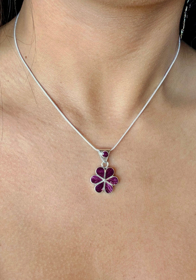 Flower Necklace Purple Spiny Osyter