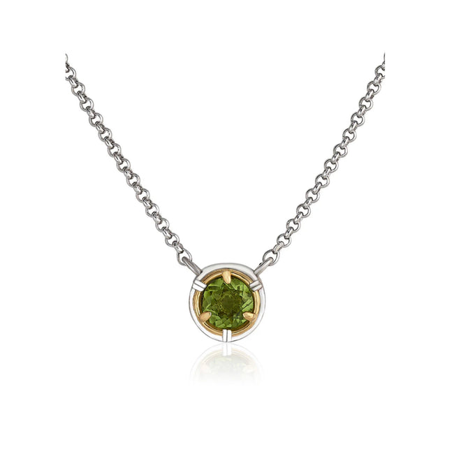 6mm Round Peridot Necklace