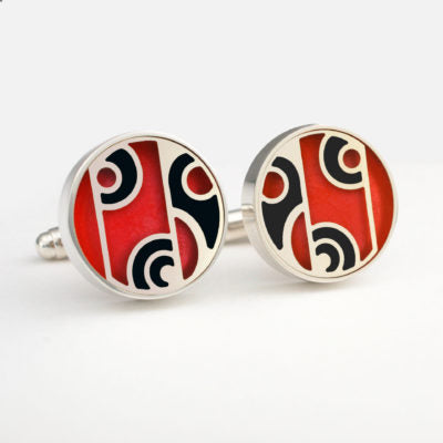 Large Round “Musical Note” Cufflinks