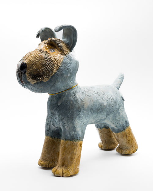 Ceramic Blue Schnauzer by Susan Morse