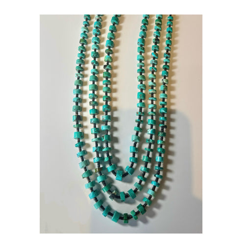 3-Strand Turquoise Heishi Necklace