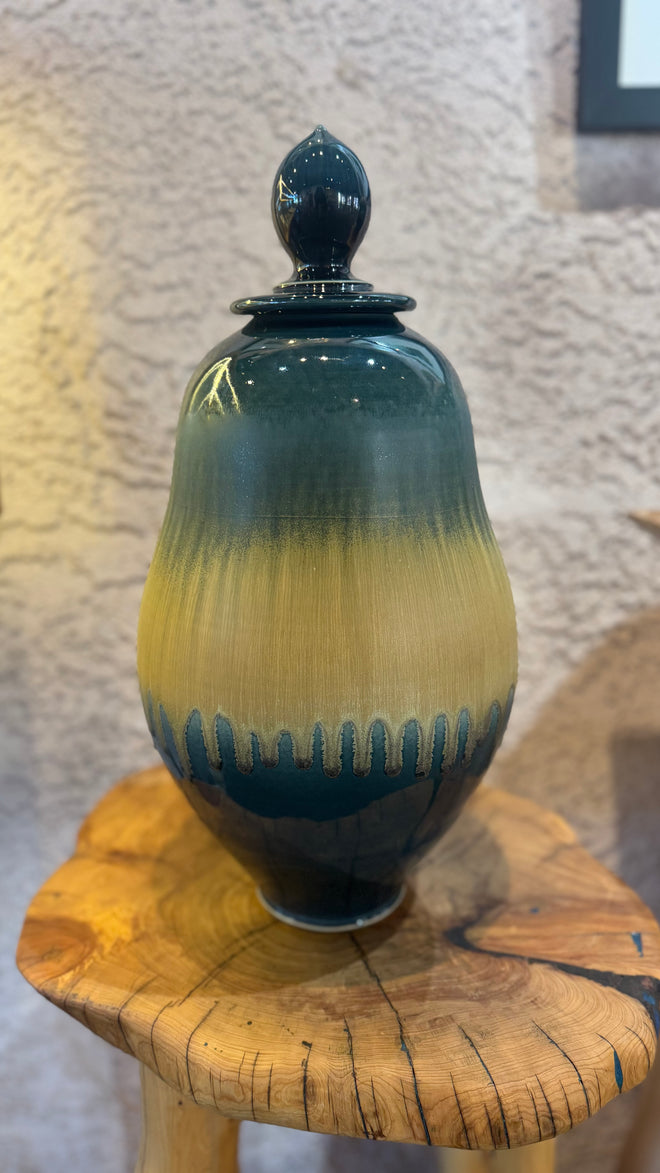 Raku Vase by Ezra Lavinsky