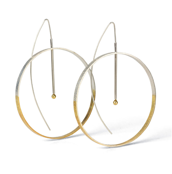 Light Textured Sterling Silver Hoops