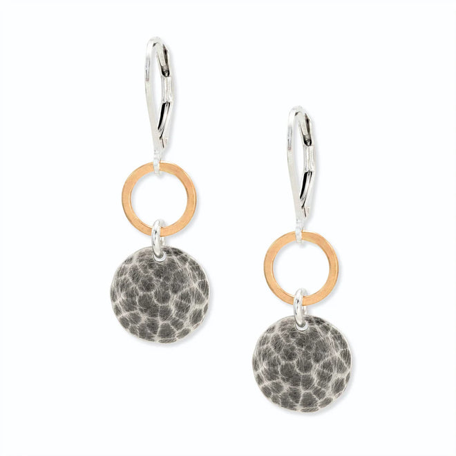 Sterling Silver Circle Disc Earrings