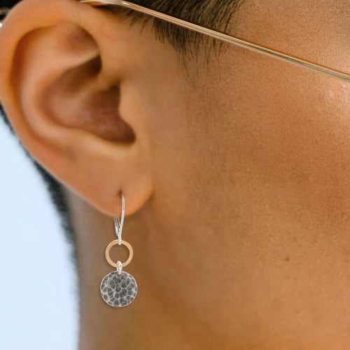 Sterling Silver Circle Disc Earrings