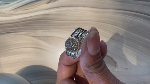 Navajo Druzy Silver Ring